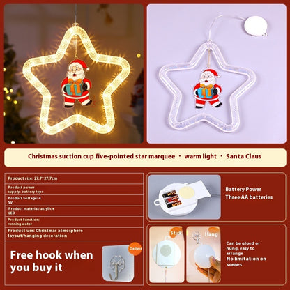 LED Christmas Star Window Light – Festive Hanging Decoration