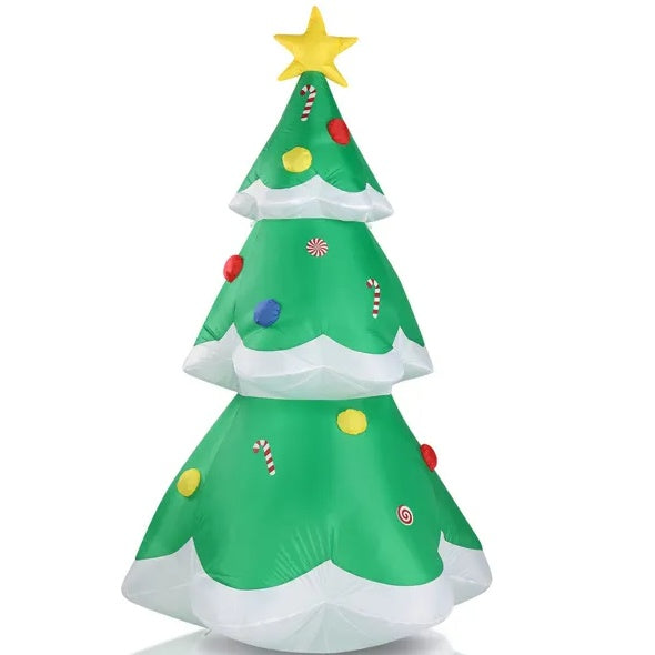 6.9FT Lighted Inflatable Christmas Tree with Built-in LED Lights for Outdoor Yard & Garden Decoration