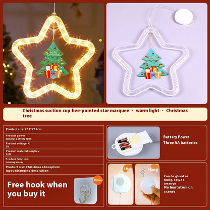 LED Christmas Star Window Light – Festive Hanging Decoration