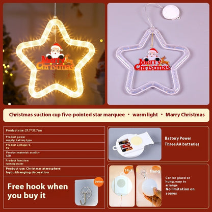 LED Christmas Star Window Light – Festive Hanging Decoration