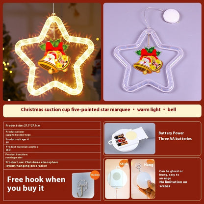 LED Christmas Star Window Light – Festive Hanging Decoration