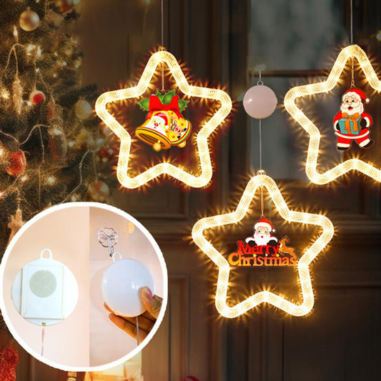 LED Christmas Star Window Light – Festive Hanging Decoration
