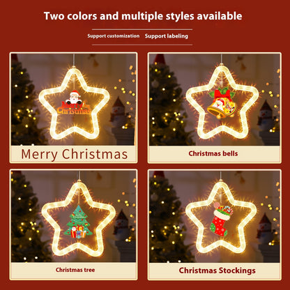 LED Christmas Star Window Light – Festive Hanging Decoration